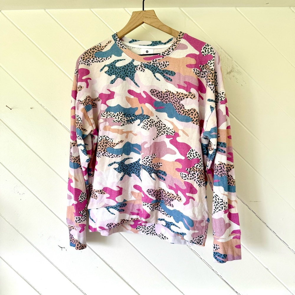 Sundry leopard camo top